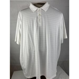 Croft & Barrow Mens XXL Performance Golf Polo Shirt White Short Sleeve EUC